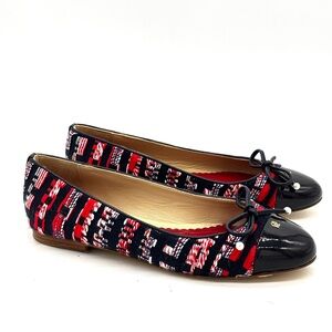 Carolina Herrera Multicoloured Tweed Ballet Flats